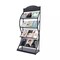 Freestanding Magazine Newspaper Book Rack Office Display Organizer Metal Stand